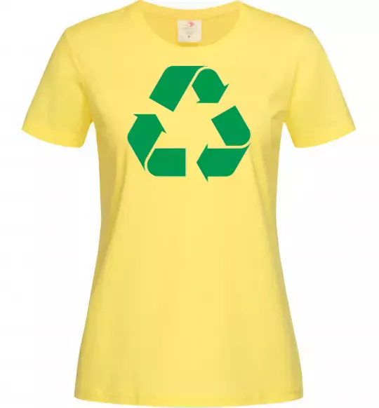 Женская футболка Recycling picture Лимонный фото