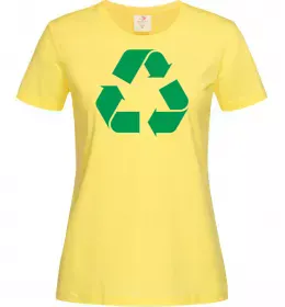 Женская футболка Recycling picture Лимонный фото