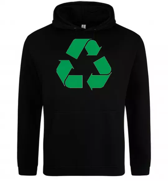Чоловіча толстовка (худі) Recycling picture Чорний фото
