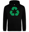 Жіноча толстовка (худі) Recycling picture Чорний Жіноча толстовка (худі) Recycling picture Чорний фото