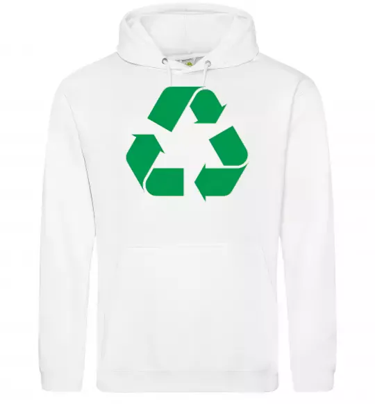 Жіноча толстовка (худі) Recycling picture Білий фото