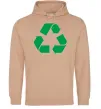 Жіноча толстовка (худі) Recycling picture Пісочний Жіноча толстовка (худі) Recycling picture Пісочний фото