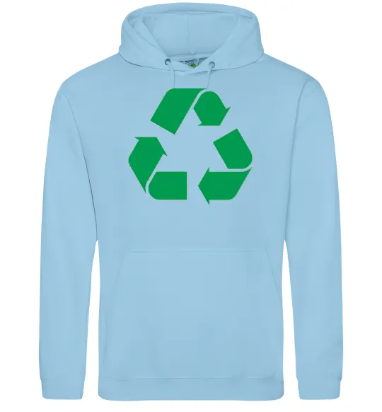 Жіноча толстовка (худі) Recycling picture Блакитний фото