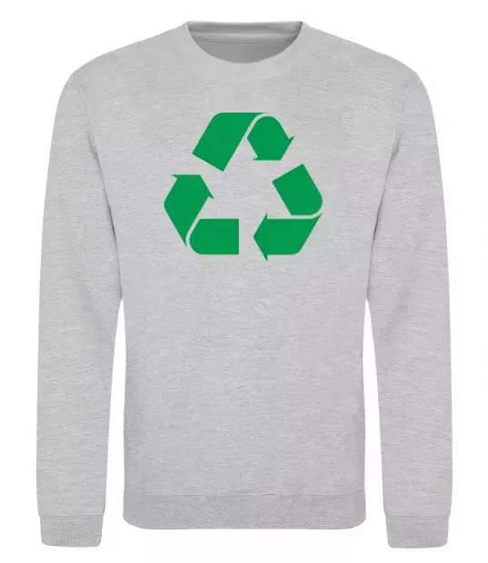 Світшот Recycling picture Сірий меланж фото