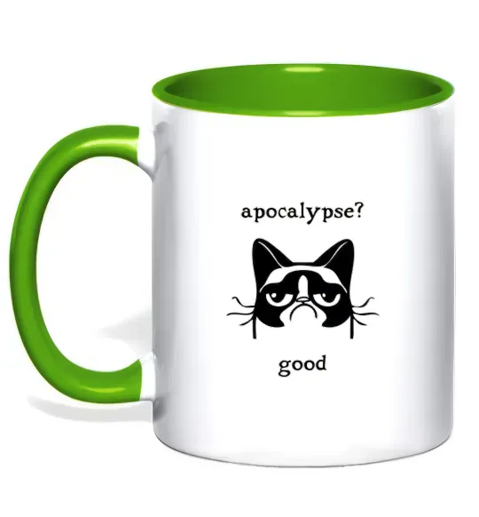 Чашка с цветной ручкой Apocalypse Зеленый фото