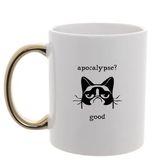 Чашка с цветной ручкой Apocalypse Золото фото