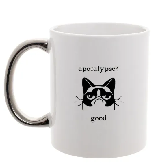 Чашка с цветной ручкой Apocalypse Серебро фото