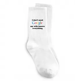 Носки My wife google Белый фото