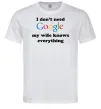 Мужская футболка My wife google Белый фото