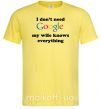 Чоловіча футболка My wife google Лимонний фото