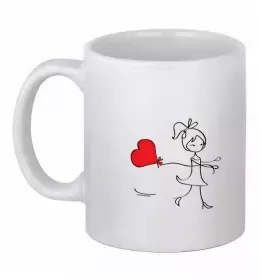 Чашка керамическая BE MY VALENTINE Белый фото