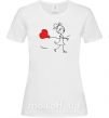 Жіноча футболка Девочка с сердцем Білий фото