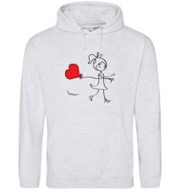 Женская толстовка (худи) Дівчинка з серцем Женская толстовка (худи) Дівчинка з серцем