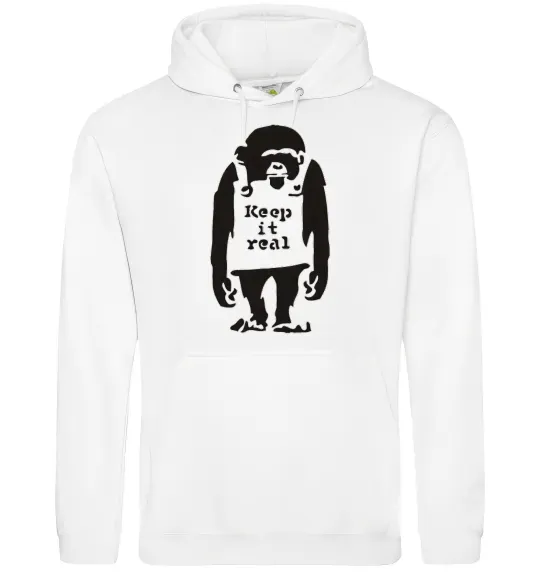 Мужская толстовка (худи) KEEP IT REAL Белый фото