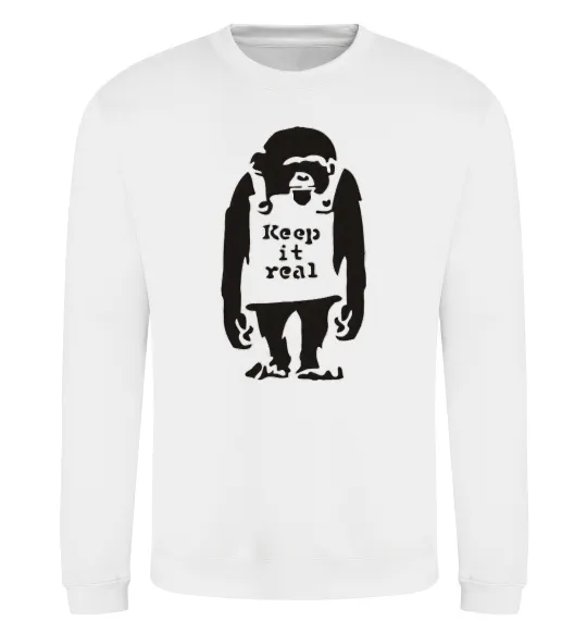Світшот KEEP IT REAL Білий фото