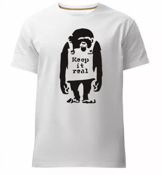 Мужская премиум футболка KEEP IT REAL Белый фото