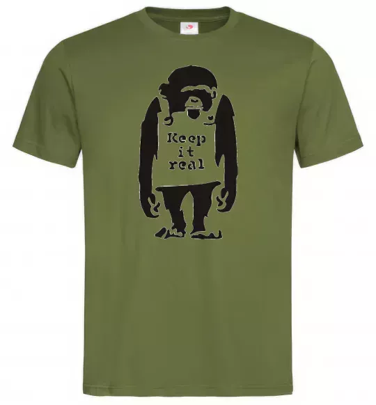 Мужская футболка KEEP IT REAL Оливковый фото