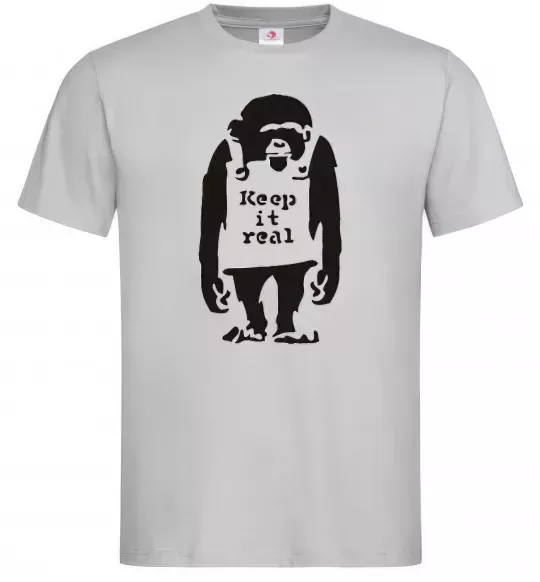 Мужская футболка KEEP IT REAL Серый фото