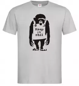Мужская футболка KEEP IT REAL Серый фото