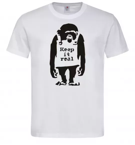 Мужская футболка KEEP IT REAL Белый фото