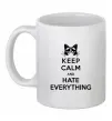 Чашка керамічна Hate everything Білий Чашка керамічна Hate everything Білий фото