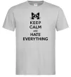 Чоловіча футболка Hate everything Сірий Чоловіча футболка Hate everything Сірий фото