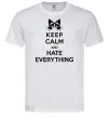 Чоловіча футболка Hate everything Білий Чоловіча футболка Hate everything Білий фото