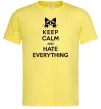 Чоловіча футболка Hate everything Лимонний Чоловіча футболка Hate everything Лимонний фото