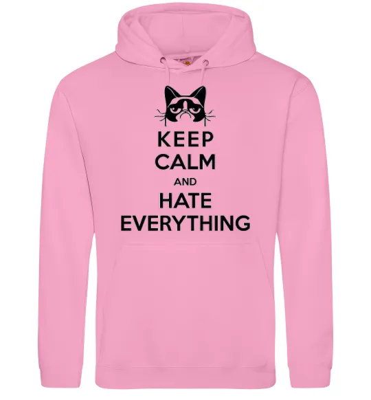 Жіноча толстовка (худі) Hate everything Рожевий фото