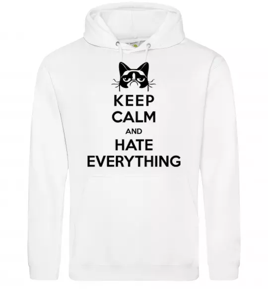 Жіноча толстовка (худі) Hate everything Білий фото