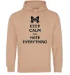 Жіноча толстовка (худі) Hate everything Пісочний Жіноча толстовка (худі) Hate everything Пісочний фото