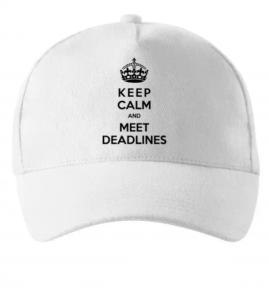 Кепка Meet deadlines Белый фото