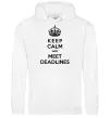 Женская толстовка (худи) Meet deadlines Белый фото