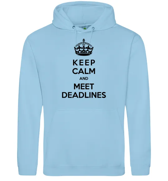 Жіноча толстовка (худі) Meet deadlines Блакитний фото