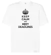 Футболка Оверсайз Meet deadlines Білий фото