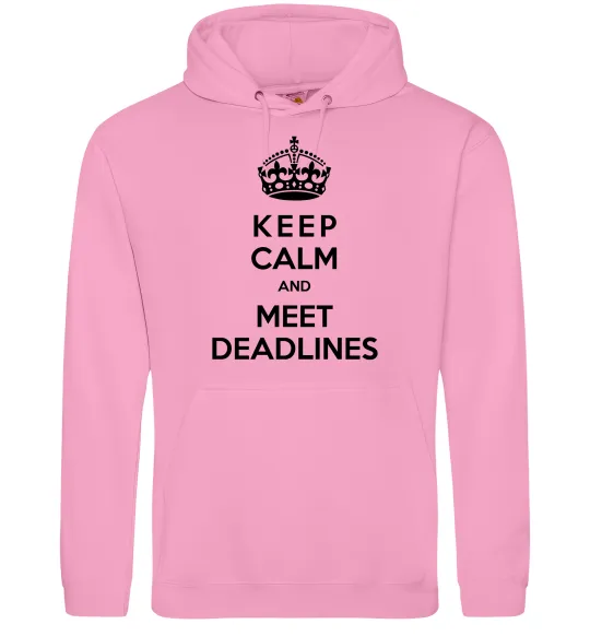 Чоловіча толстовка (худі) Meet deadlines Рожевий фото