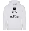 Чоловіча толстовка (худі) Meet deadlines Сірий меланж фото