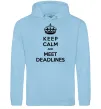 Чоловіча толстовка (худі) Meet deadlines Блакитний фото