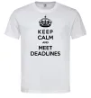 Чоловіча футболка Meet deadlines Білий фото