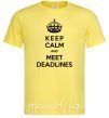 Мужская футболка Meet deadlines Лимонный фото