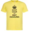 Чоловіча футболка Meet deadlines Лимонний фото