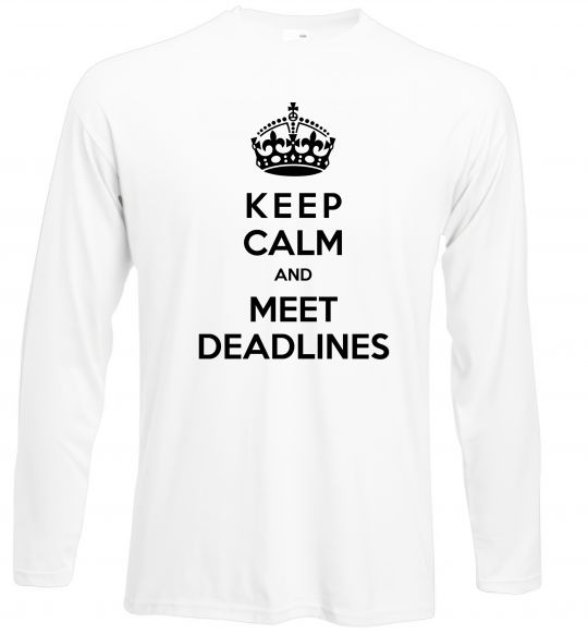 Лонгслів Meet deadlines Білий фото