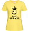 Жіноча футболка Meet deadlines Лимонний Жіноча футболка Meet deadlines Лимонний фото
