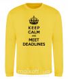 Свитшот Meet deadlines Солнечно желтый фото