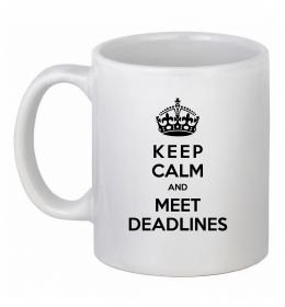 Чашка керамическая Meet deadlines