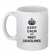 Чашка керамічна Meet deadlines Білий Чашка керамічна Meet deadlines Білий фото