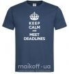 Чоловіча футболка Meet deadlines Темно-синій фото