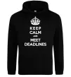 Женская толстовка (худи) Meet deadlines Черный фото