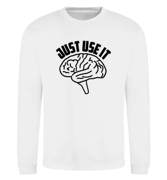 Світшот Just use it Білий фото