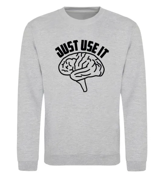 Світшот Just use it Сірий меланж фото